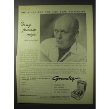 1958 Grundig Tape Recorder Ad - David Nixon