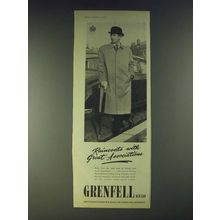 1958 Grenfell Raincoat Ad - Raincoats with great Associations