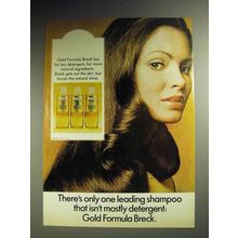 1974 Gold Formula Breck Shampoo Ad - Isn't Detergent