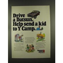 1974 Datsun Car Ad - Send a Kid to Y Camp