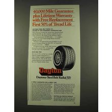 1974 Dayton Daytona Steel Belt Radial XS Tire Ad
