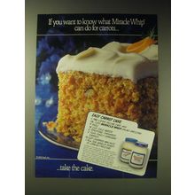 1989 Kraft Miracle Whip Ad - Easy Carrot Cake recipe