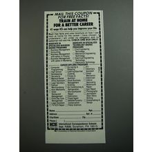 1989 International Correspondence Schools Ad - Mail this coupon for free facts!