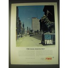 1962 TWA Airline Advertisement - TWA knows America best
