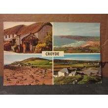 multiview, CROYDE, DEVON used postcard 1972 pm =