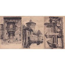 Gruss Aus Nurnberg Henkersteg 3x Circa 1901 German Painting Postcard s