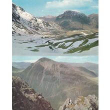 Cumbria Great Gables Christmas Mountains 2x 1970s Postcard s