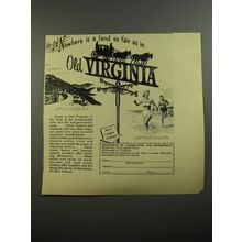 1954 Virginia Department of Conservation and Development Advertisement