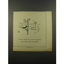 1954 American Airlines Ad - Telephone Lineman Cartoon