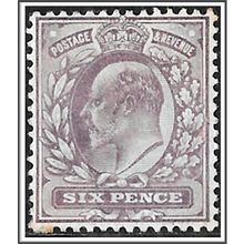 KEVII 1913 SG298 6d Pale Reddish Purple Mounted Mint Hinged Cat £30