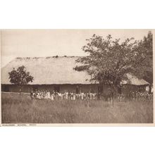 Hualondo School Room Angola Africa Antique Postcard