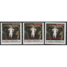 Sao Tomé & Principe 2008 / 2009 Mi. 3998 - 4004 mouton Schaf sheep Faune 3 val.
