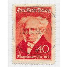 DANZIG 1938 Birth of Arthur Schopenhauer 150 YEARS AGO USED Mi 283 faults