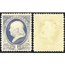 206, Mint VF OG LH 1¢ - SCV $75+ - Stuart Katz