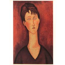 Amadeo Modigliani Portrait Of Madame Hebuterne Painting Postcard