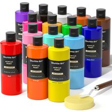 Shuttle Art Acrylic Paint, 15 Colors Acrylic Paint Large Bottle Set, 473Ml/16Oz