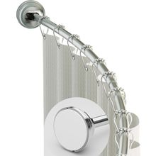 Zenna Home Rustproof Curved Shower Curtain Rod, No Drill Adjustable Curved Tensi