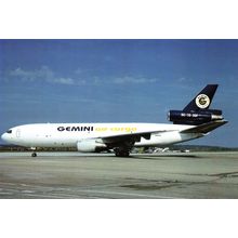 Aircraft postcard Gemini Air Cargo McDonnell Douglas DC10 N602GC. Unposted
