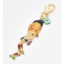 N2 By LES NEREIDES PARIS Skater Girl Pendant Keyring NEW
