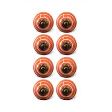 1.5" X 1.5" X 1.5" Bronze White And Orange Knobs 8 Pack