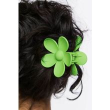 Green Flower Hair Claw Clip