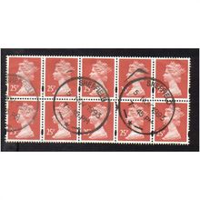 1993 GB ROSE-RED DEFINITIVE BLOCK 25P F/U SGY1683 REF2