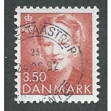 DEN 1990 3.50KR 'QUEEN MARGRETHE II' FINE USED (EBID43-012)