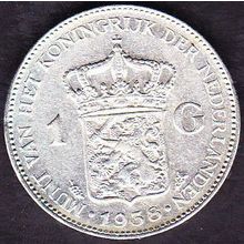 1938 Netherlands 1 Gulden Silver Coin