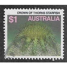 AUS 1979 $1.00 'CROWN OF THORNS STARFISH' FINE USED (EBID68-040)