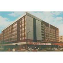 Milano Milan Italian Hilton Hotel 1970s Postcard