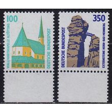 GERMANY BUND [1989] MiNr 1406-07 A ( **/mnh ) [02] Sehenswürdigkeiten URand
