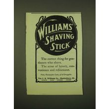 1902 Williams' Shaving Stick Ad - Williams' Shaving stick the correct thing