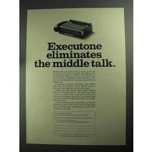 1968 Executone Intercom Ad - Eliminates Middle Talk