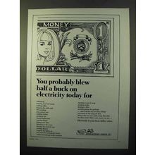 1970 Appalachian Power Ad - Blew Half a Buck On