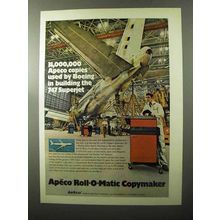 1970 Apeco Roll-O-Matic Copymaker Ad - Boeing 747