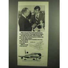 1974 Delta Airlines Ad - Richard Price, Service Agent