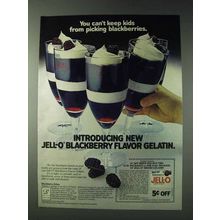 1978 Jell-O Blackberry Gelatin Ad - Can't Keep Kids