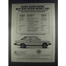 1980 Fiat Brava Ad - Does $4,000 More Buy You More