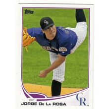 2013 Topps baseball card 657 Jorge De La Rosa - Rockies