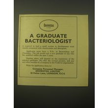1966 Domestos Limited Ad - Domestos Limited A Graduate Bacteriologist