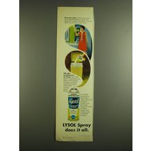 1971 Lysol Spray Disinfectant Advertisement - Lysol Spray does it all