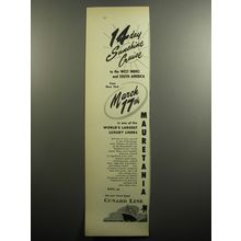 1951 Cunard Line Cruise Ad - 14 Day sunshine cruise to the west indies