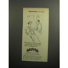1951 Angostura Aromatic Bitters Ad - Cartoon by Virgil Partch - Hang Around