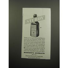 1933 Burnett's Pure Extract Vanilla Ad - Sturdy