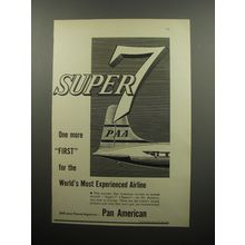 1955 Pan American Airline Ad - Super 7 One more first