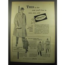 1955 Alligator Coats Ad - This is the coat you'll live in rain, sun, cold