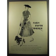 1955 Saks Fifth Avenue Dress Ad - Shades of shadow