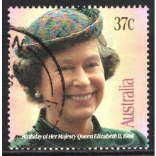 AUSTRALIA 1988: QUEEN'S BIRTHDAY - 37c USED (G4)