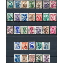 Provincial Costumes: 31 Values - Austria 1948/52 - Used Hinged