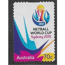 AUS 2015 70c (S/A) 'NETBALL WORLD CUP' FINE USED (EBID64-199)